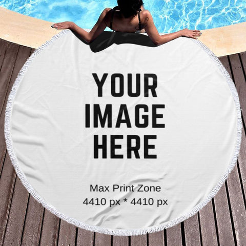 Fashion Custom Logo Round Beach Towel Custom Design Your Own Round Beach Towel Custom