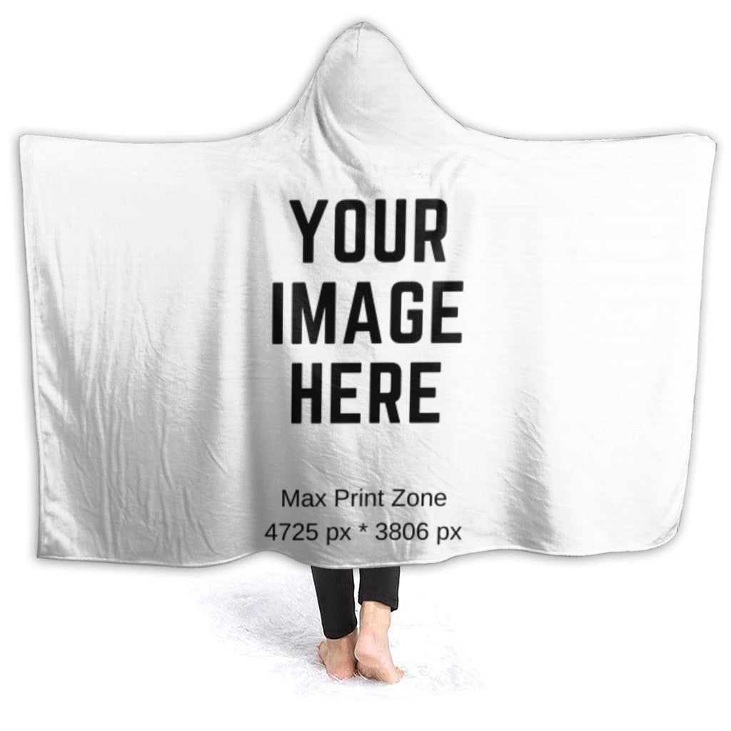 Fashion Custom Hooded Blankets with Hood Your Own Design Hooded Fleece Blanket