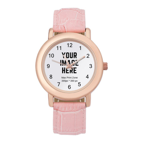 Fashion Custom logo Watch Leather Your Own Design Leather Wrist Watch for Woman